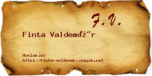 Finta Valdemár névjegykártya